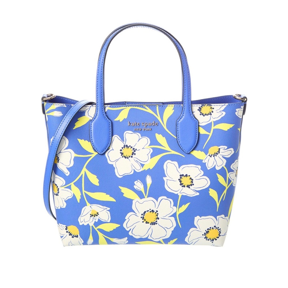 💐🛍️ NWT! Kate Spade Blue and Yellow Floral Tote